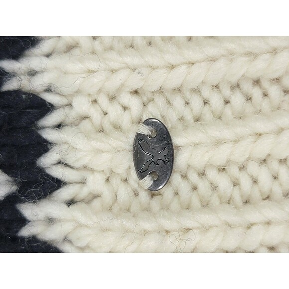 American Eagle Outfitters Sweater Womens Medium Black White Fair Isle Crewneck - Picture 7 of 14